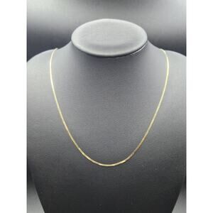 10K Yellow Gold Snake Chain Necklace 20" Italy Solid Gold Pendant Chain 1.0g
